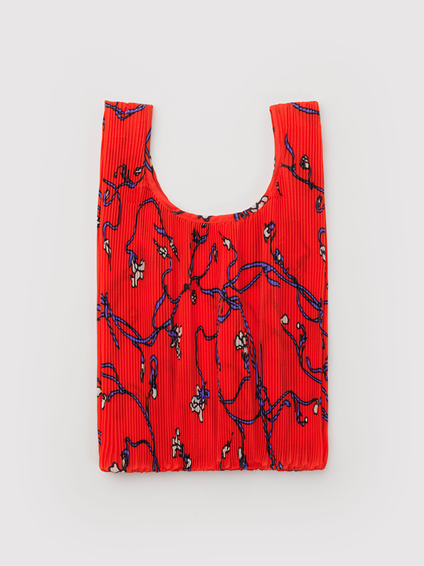 Pleated Baggu: Red Snapdragon (FINAL SALE)