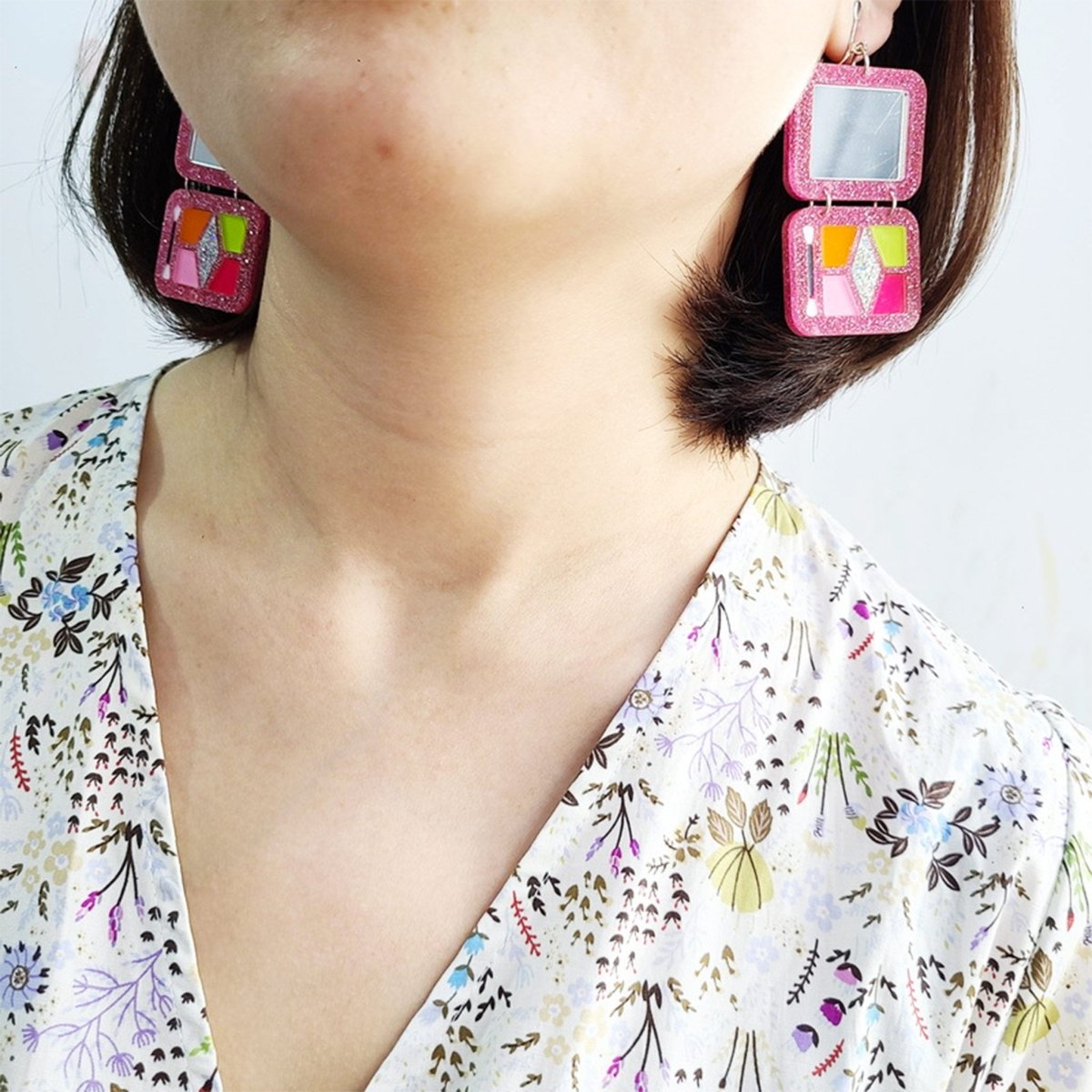 Retro Disco Eyeshadow Palette Earrings