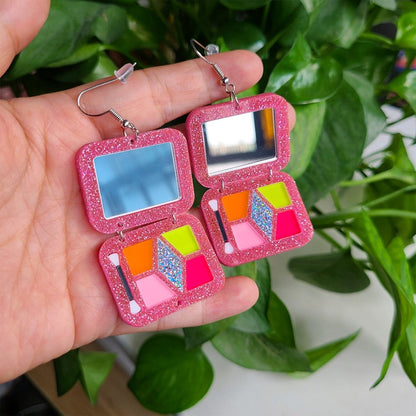 Retro Disco Eyeshadow Palette Earrings