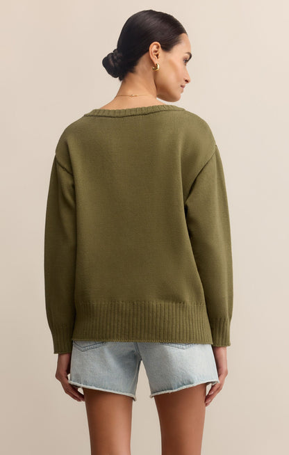 All Around V-Neck Sweater - Fern