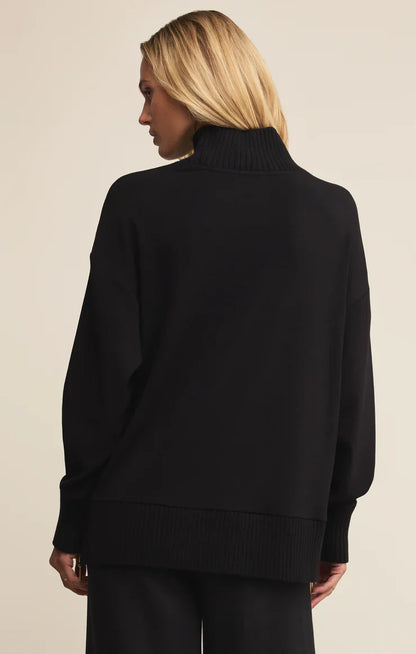 Sable Rib Sweatshirt- Black