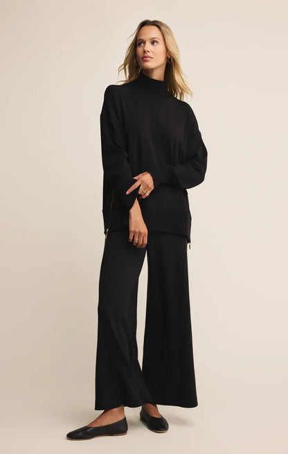 Sable Rib Sweatshirt- Black