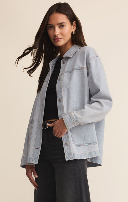 On The Road Denim Jacket - Faded Indigo