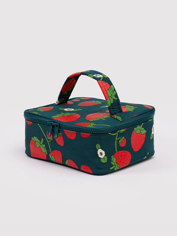 Small Cosmetic Case: Strawberry Blossom
