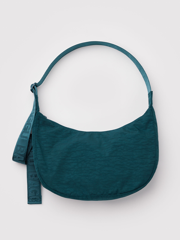 Medium Nylon Crescent Bag: Deep Sea