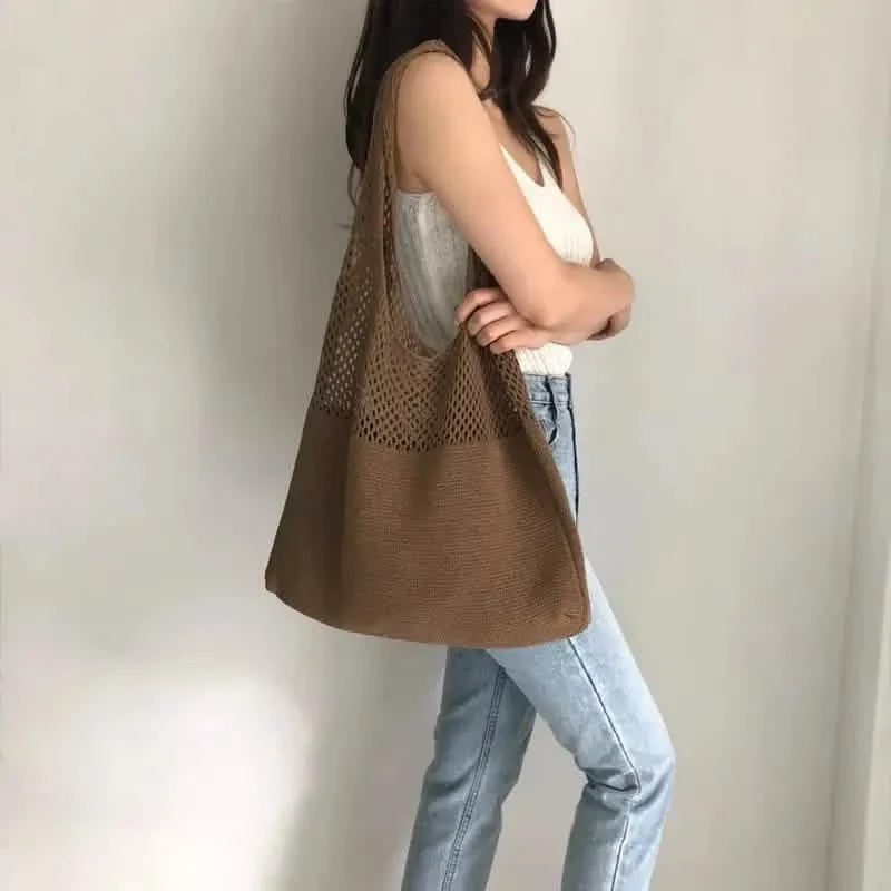 Simple Retro Hollow Crochet Bag