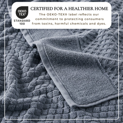 Cotton Diamond Waffle Weave Bath Towel Set - Grayson Collection