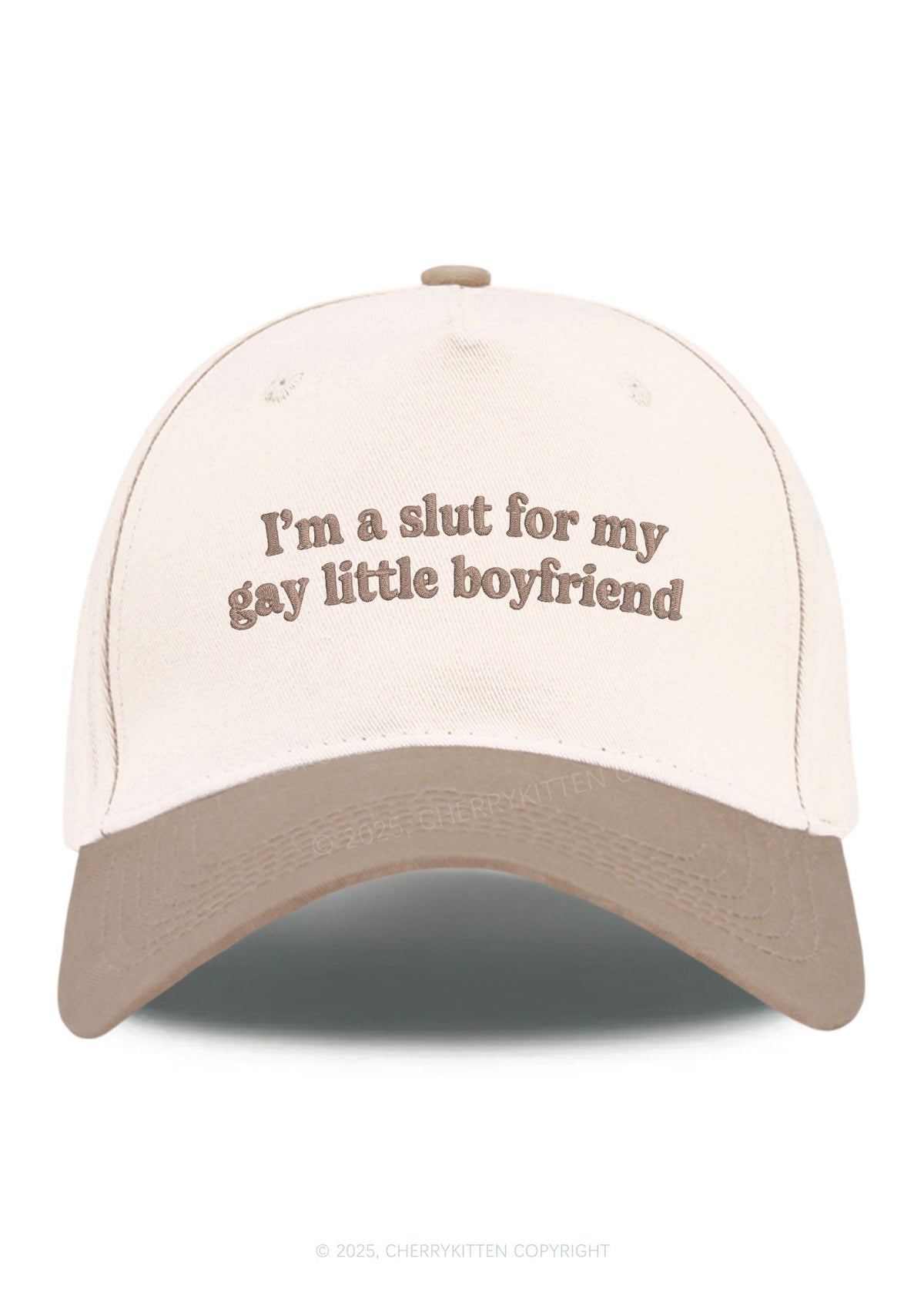 Embroidered Slxt For My Gay BF Pride Y2K Color Block Baseball Cap Cherrykitten