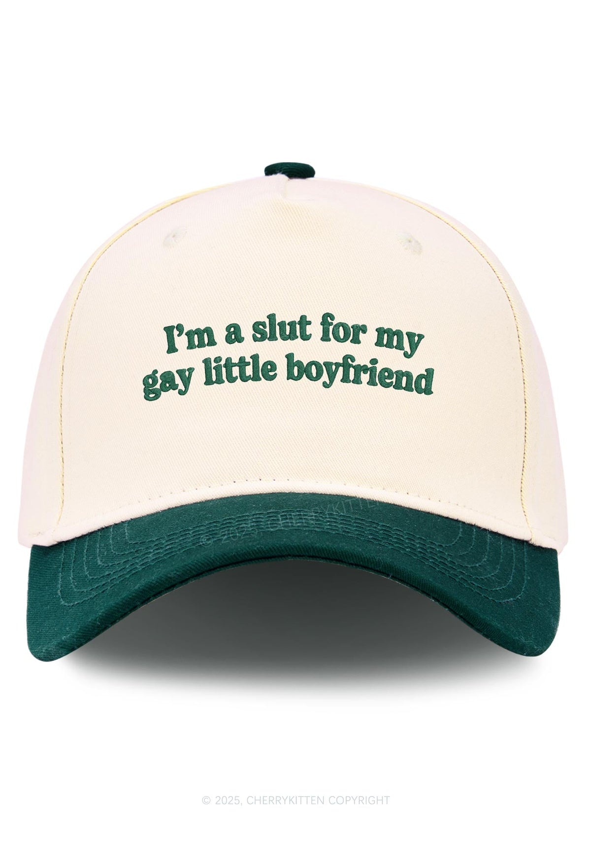 Embroidered Slxt For My Gay BF Pride Y2K Color Block Baseball Cap Cherrykitten