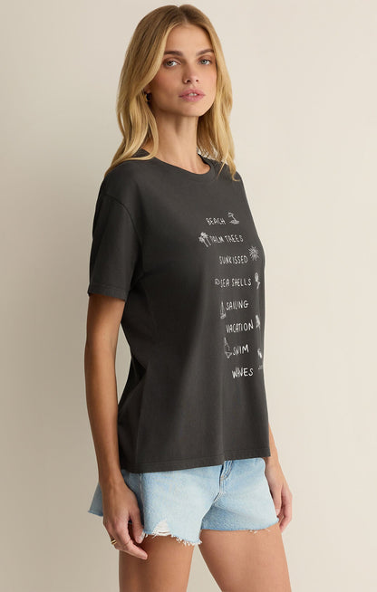 To do List Boyfriend Tee Black Sand
