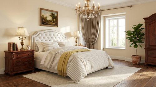 Luxury Linen Duvet Cover Set – Striped All-Season Bedding for Coastal & Modern Aesthetics