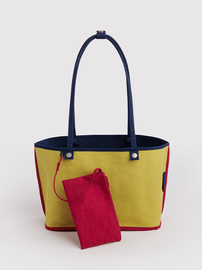 Medium Nylon Reversible Tote: Navy Mix