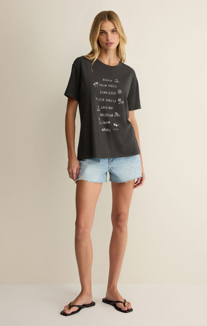 To do List Boyfriend Tee Black Sand
