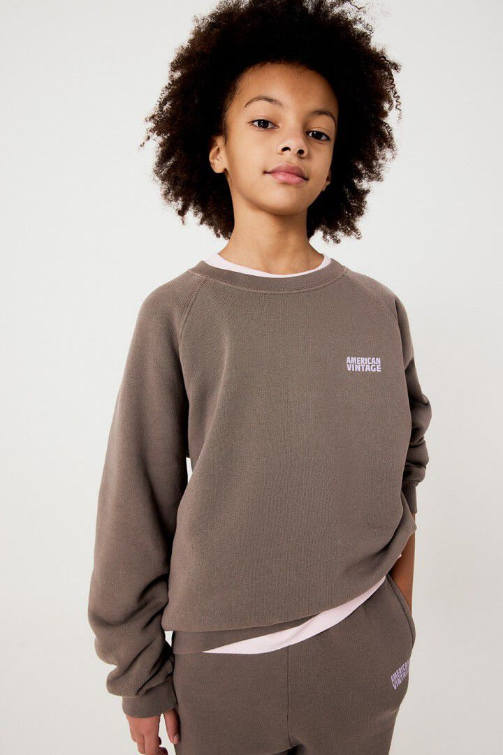 AMERICAN VINTAGE KIDS IZUBIRD SWEATSHIRT - VINTAGE ASH