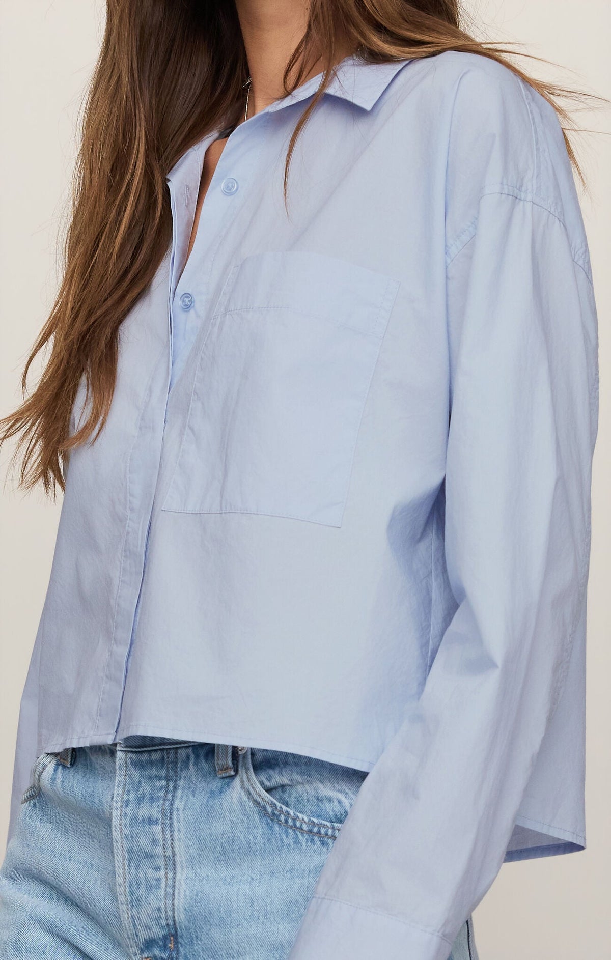 Favorite Button Up Top Hamptons Blue