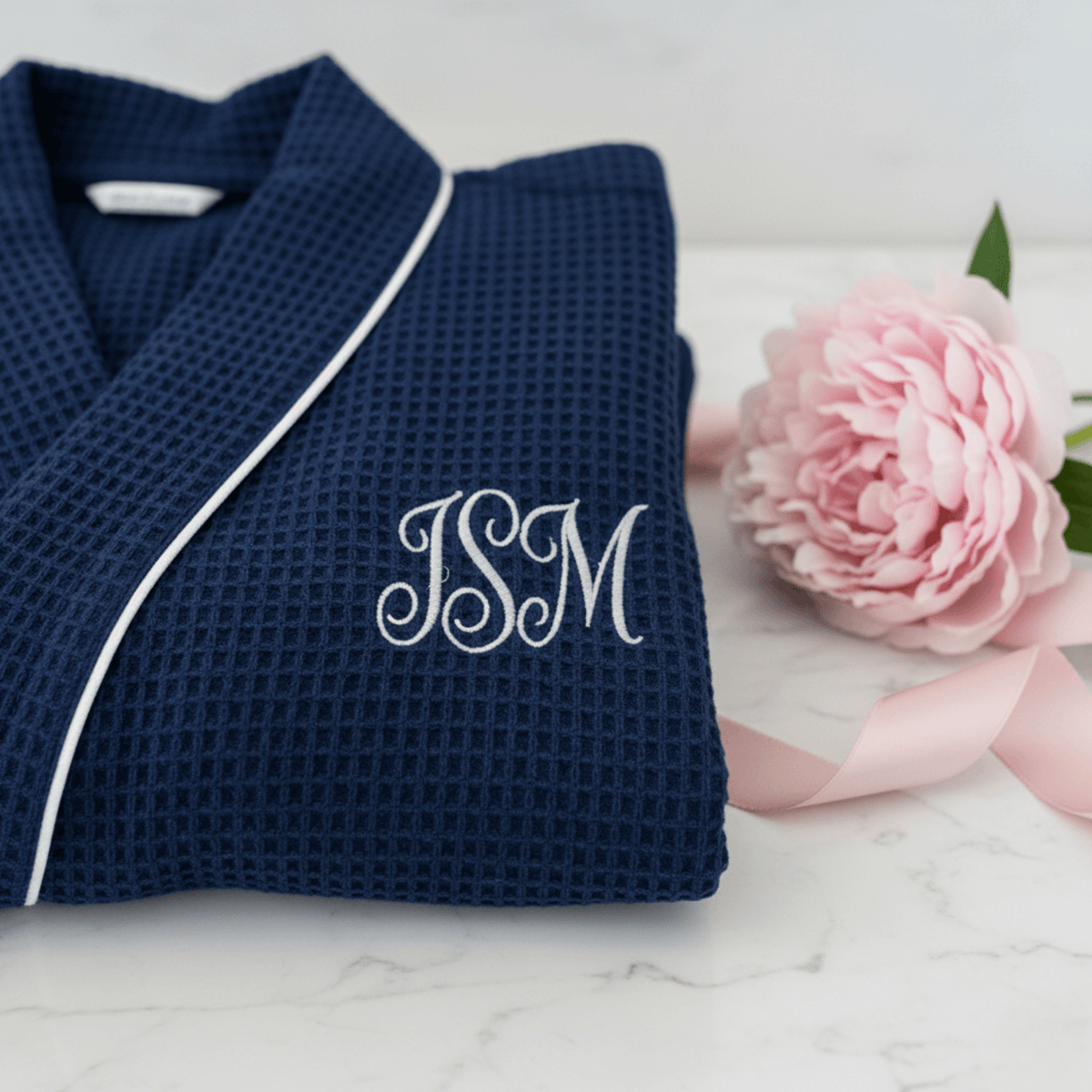 Knee-Length Waffle Robe for Women