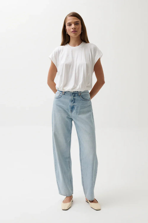 Wes High Rise Barrel Jean- Waves Waves
