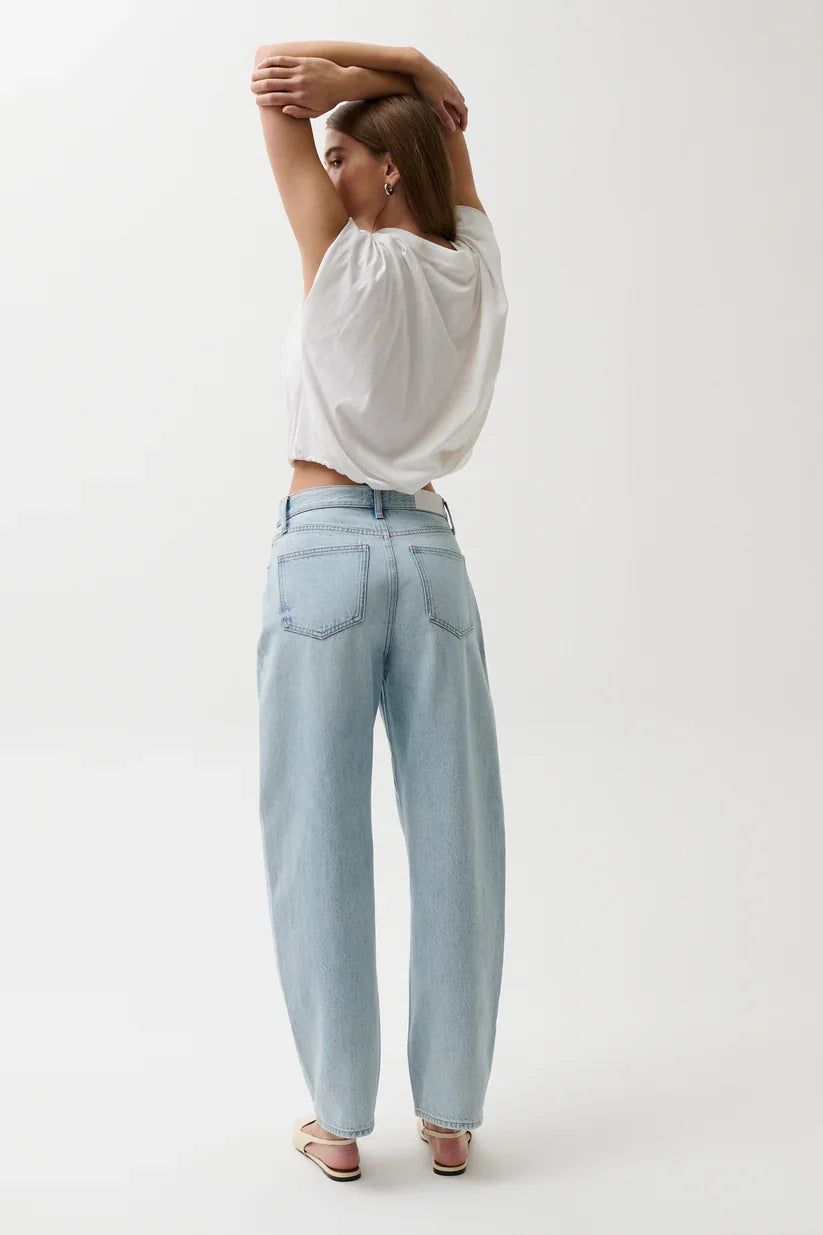 Wes High Rise Barrel Jean- Waves Waves