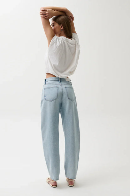 Wes High Rise Barrel Jean- Waves Waves