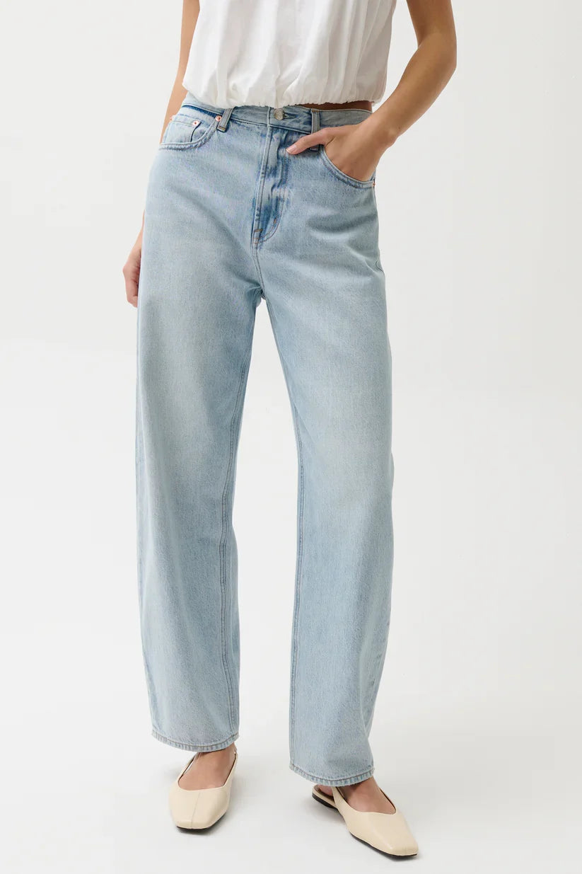 Wes High Rise Barrel Jean- Waves Waves