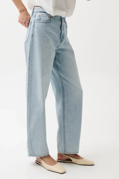 Wes High Rise Barrel Jean- Waves Waves