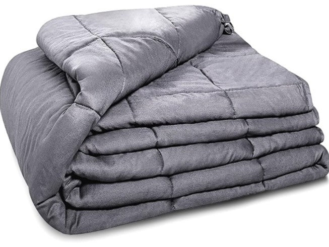 Quility 20 lb Queen Weighted Blanket, 60x80 Breathable Cotton Glass Bead Blanket for Adults
