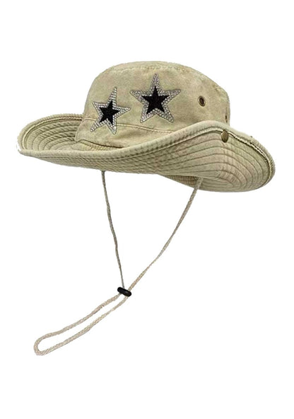 Western Cowboy Stars Vintage Denim Hat