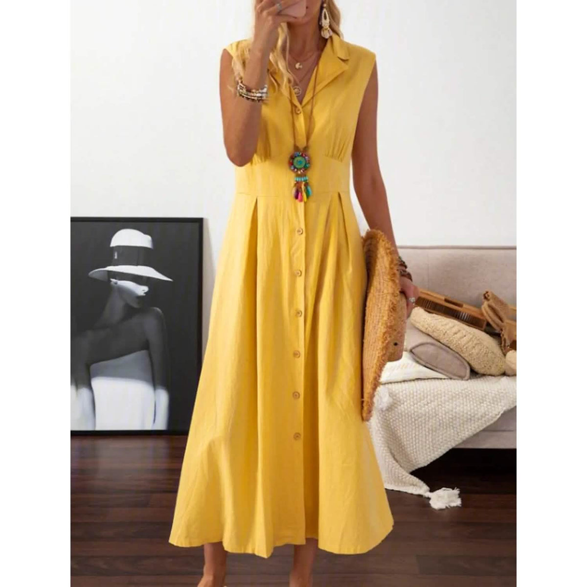 Women's A-Line Shirt Collar Casual Dress