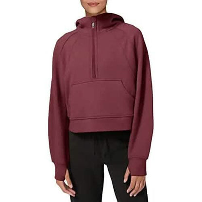Women's Hoodies Fleece Lined Collar Pullover