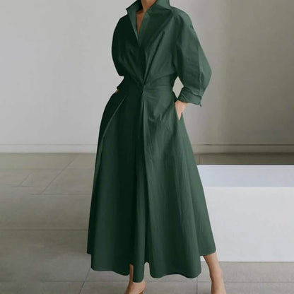 Women's Long Linen Dress Shirt