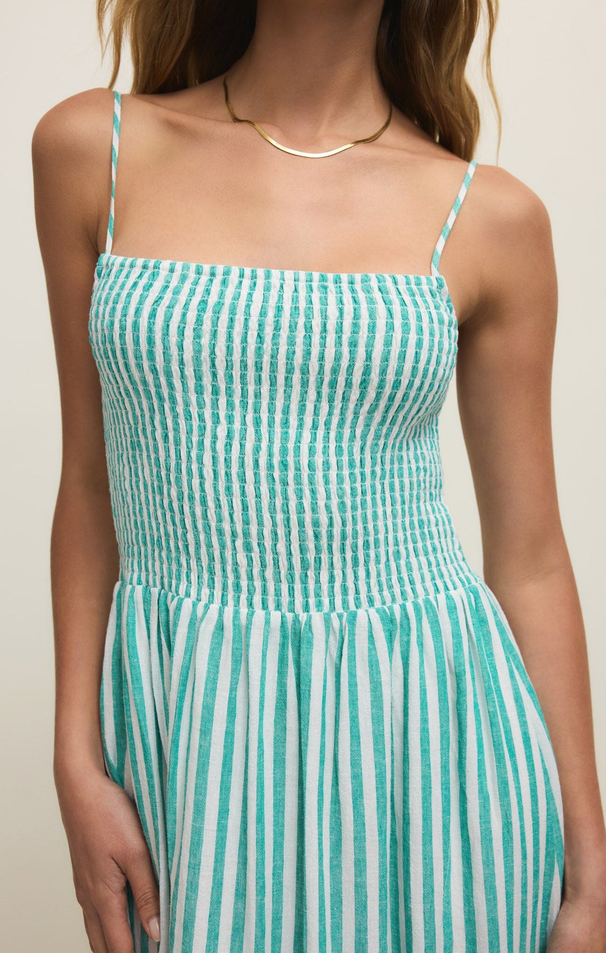Bayside Striped Midi Dress La Palma