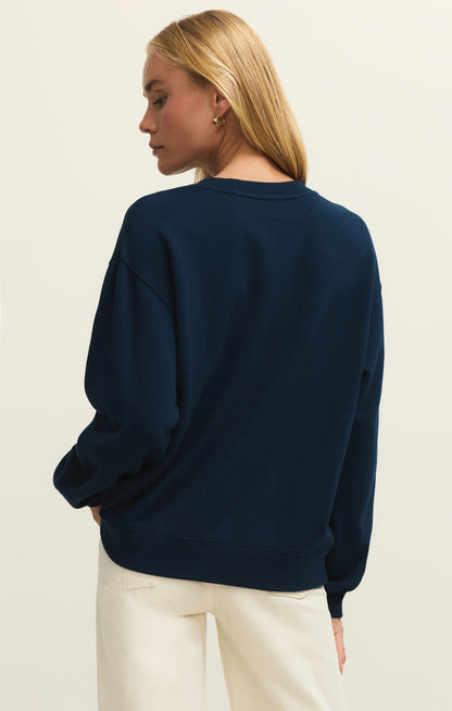 Yachty Boyfriend Sweatshirt- Eclipse