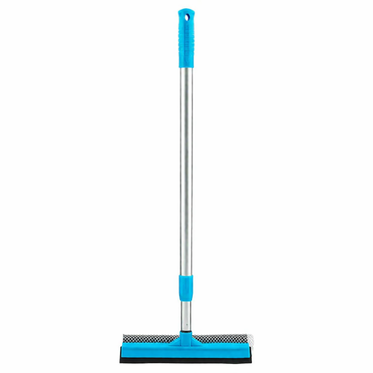 2-in-1 Window Squeegee with Aluminium Rod Handle – Glass Cleaning Wiper