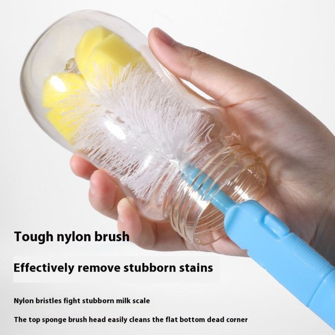 Zidello 6-Piece Baby Bottle Cleaning Brush Set – Bottle, Nipple, Straw & Tube Cleaner with Soft Sponge