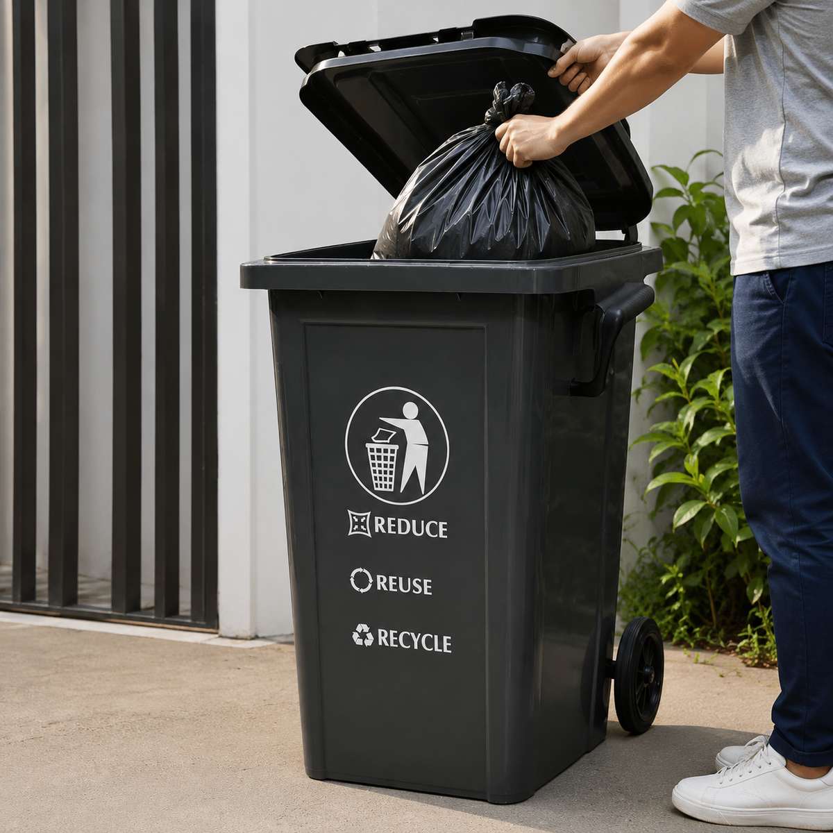 Zidello 100L Wheel Bin  – Heavy-Duty Dustbin for Commercial Use