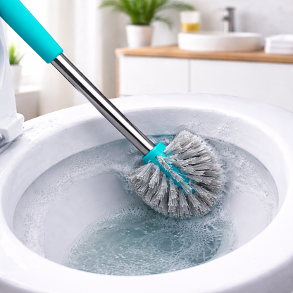 Zidello Toilet Brush (Round) With Stainless Steel Pipe