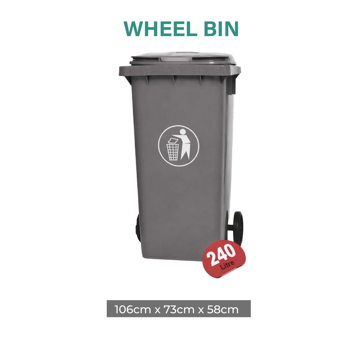 Zidello Plastic Dustbin – Durable Foot-Operated Dustbin for Home, Kitchen & Office (Random colours)